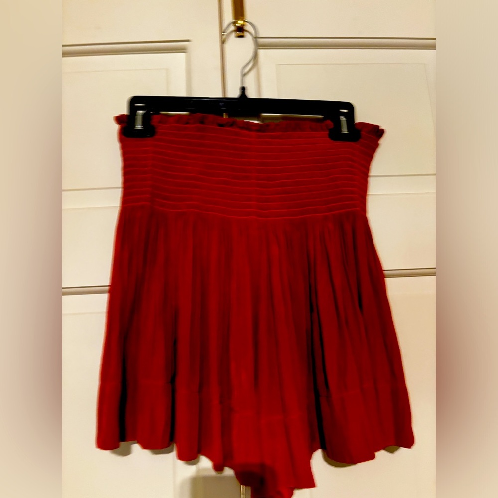 Koch Erica Skirt-Crimson Red Polysatin, Koch is made in USA, Woman Owned